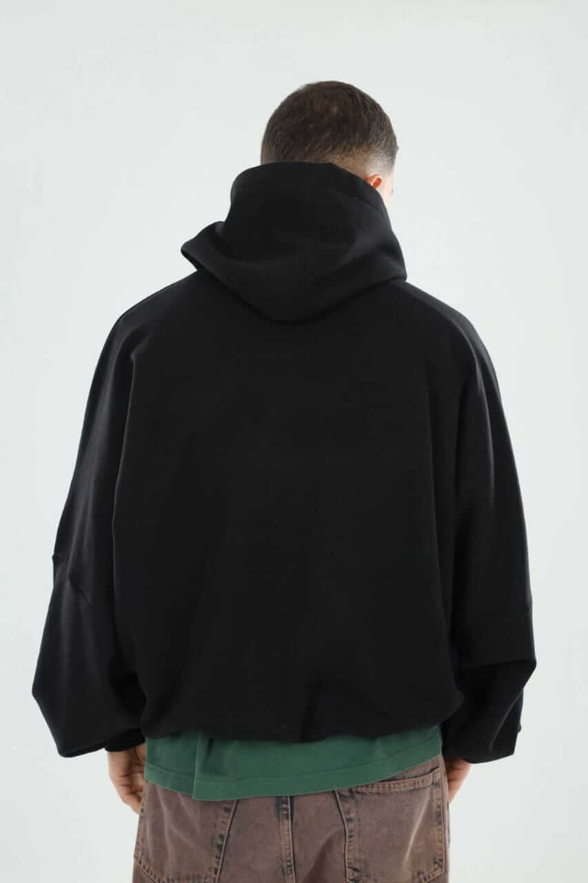Blue Tapered Oversized Hoodie